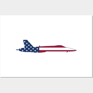 Patriotic F/A-18 Hornet Military Aircraft Silhouette Posters and Art